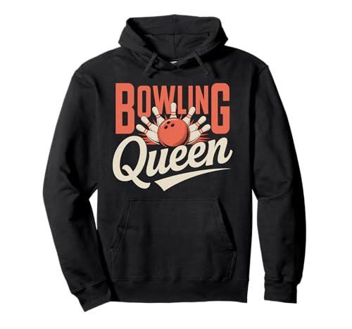 Bowling Queen Cute Damen Bowler Pullover Hoodie von Bowling Gifts for Women