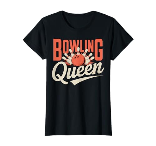 Bowling Queen Cute Damen Bowler T-Shirt von Bowling Gifts for Women