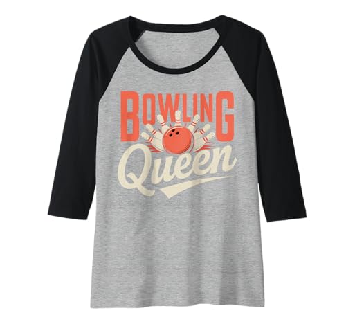 Damen Bowling Queen Cute Damen Bowler Raglan von Bowling Gifts for Women
