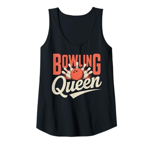 Damen Bowling Queen Cute Damen Bowler Tank Top von Bowling Gifts for Women