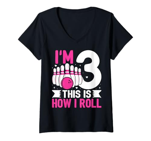 Damen Lustiges Bowlingteam Sport Strike Kingpin T-Shirt mit V-Ausschnitt Damen Lustiges Bowlingteam Sport Strike Kingpin T-Shirt mit V-Ausschnitt von Bowling Lovers Co.