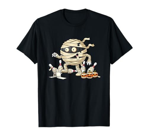 Bowling Mummy Kürbis Halloween Bowler Kinder Herren Damen T-Shirt Bowling Mummy Kürbis Halloween Bowler Kinder Herren Damen T-Shirt von Bowling Lovers Cute Halloween Outfits for Boy Girl