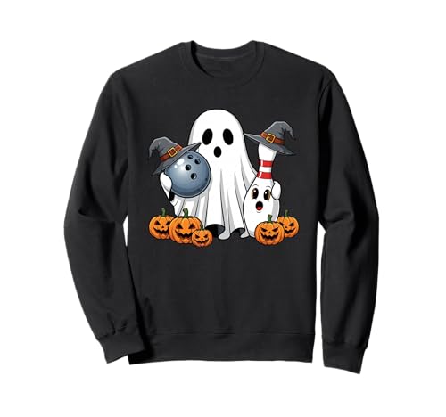 Lustiger Geist Bowling Kürbis Halloween Kinder Herren Damen Sweatshirt Lustiger Geist Bowling Kürbis Halloween Kinder Herren Damen Sweatshirt von Bowling Lovers Cute Halloween Outfits for Boy Girl