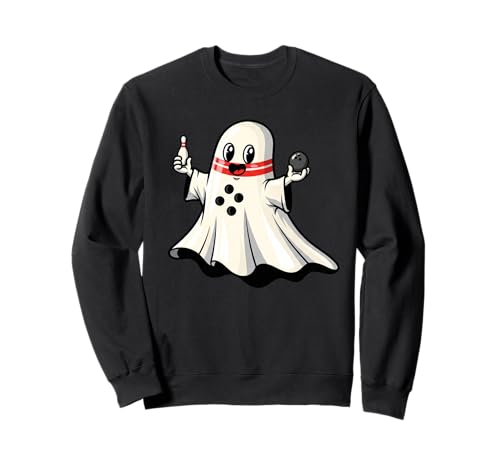 Lustiger Bowling-Geist Kürbis Boo Halloween Kinder Herren Damen Sweatshirt von Bowling Lovers Halloween Ghost Pumpkin Outfits