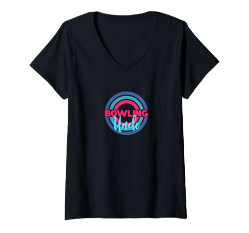Damen Bowling-Onkel in modernen Kreisen T-Shirt mit V-Ausschnitt Damen Bowling-Onkel in modernen Kreisen T-Shirt mit V-Ausschnitt von Bowling Uncle Merch