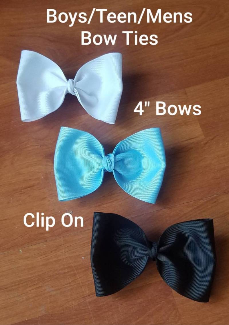 10 cm Jungen Clip On Fliege - Handgemachte Hochzeitsschleifen von BowsByMissDanielle
