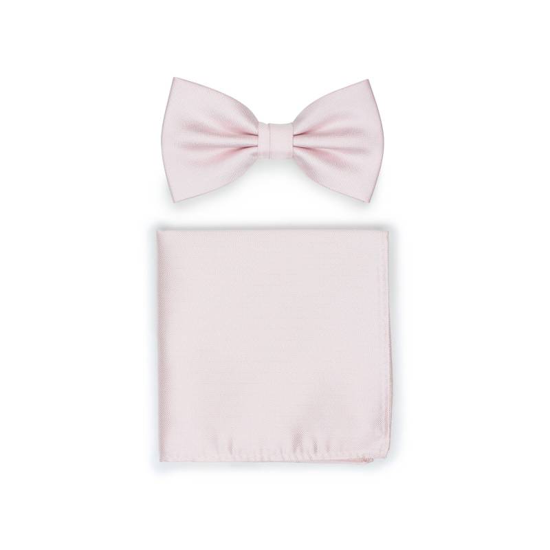 Blush Fliege Set | Wedding Bowtie in Pink + Passende Pocket Square - Herren Im Vorgebundenen Stil von BowsNTiesShop