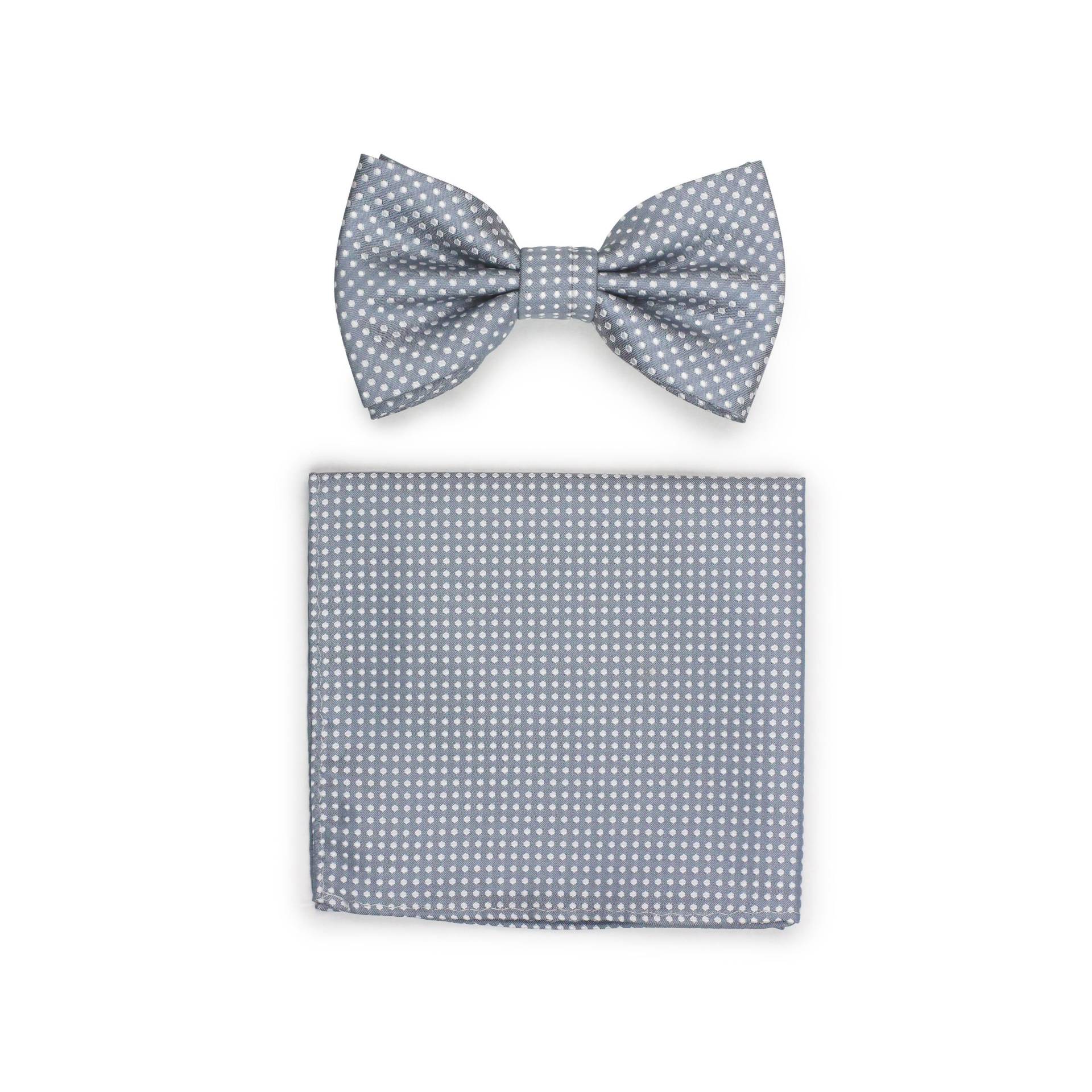 Bow Tie Set Shadow Gray | Men Es Formal & Hanky in Silver Hochzeitsboge Und Taschenplätze Silbernem Grau Pin Dot von BowsNTiesShop