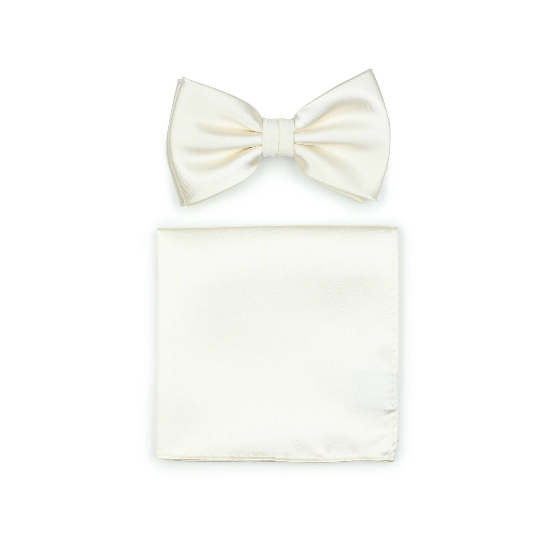 Fliege Hanky Set in Creme | Formelle Hochzeitsschleifen Und Taschenquadelle Vorgebundener Mit Passendem Creme von BowsNTiesShop