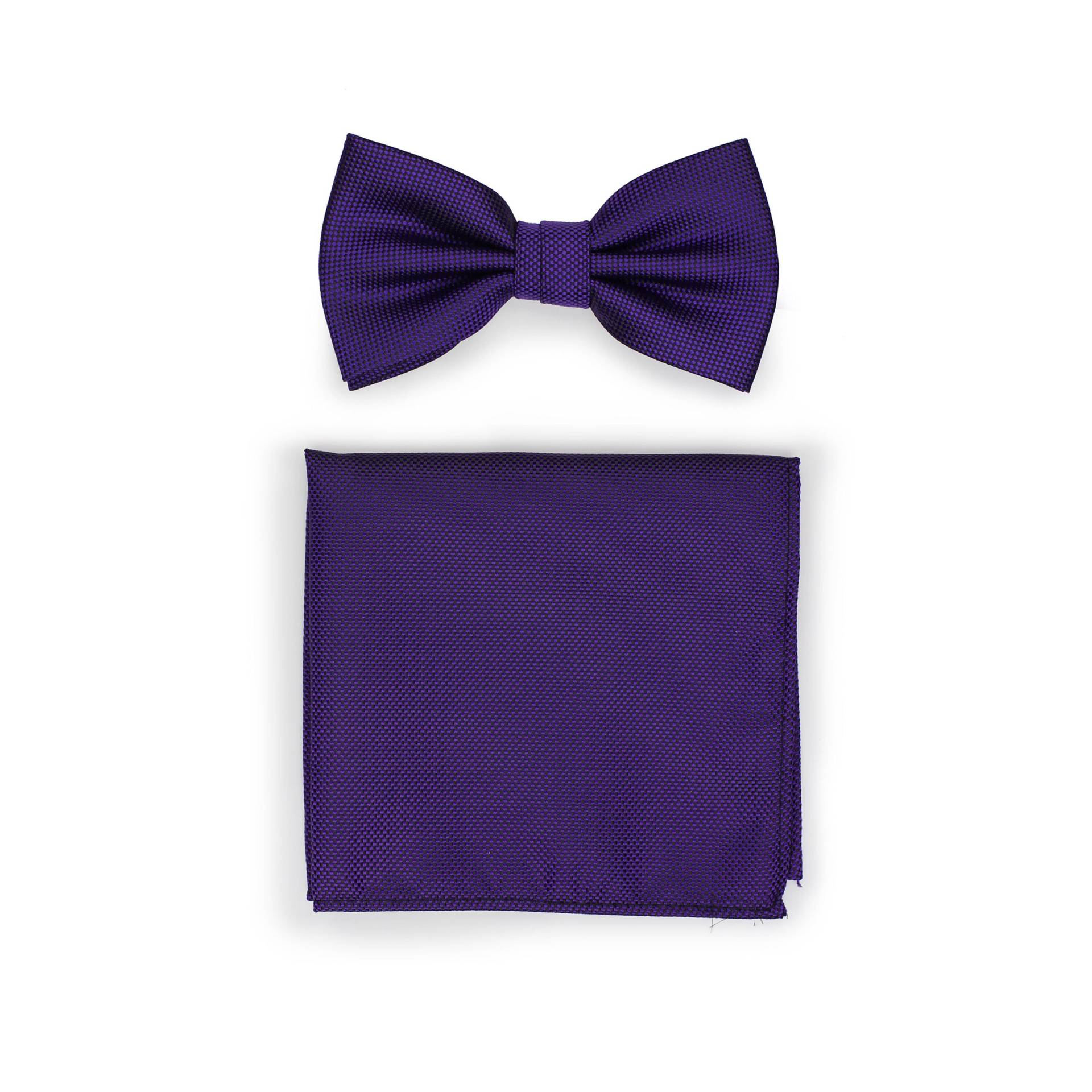 Fliege Set in Regency Lila | Royal Schleife Krawatten Mit Passenden Taschenquadrat Einfarbig Mattem Finish von BowsNTiesShop