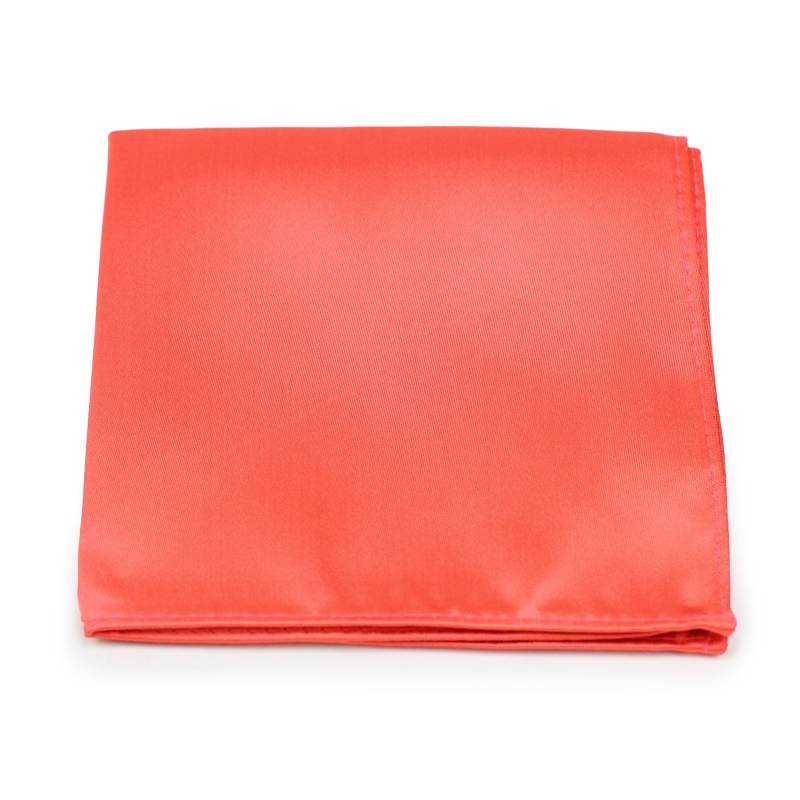 Koralle Tasche Platz | Formale in Neon Hochzeit Taschentuch Einfarbige Satin Hanky Rot von BowsNTiesShop