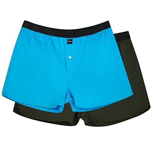 Boxatello Herren Boxershorts 2er Set - Premium Boxershorts (Blau/Schwarz, XL) von Boxatello
