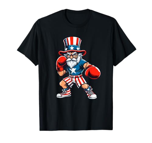 Man Playing Boxing 4th Of July Player Team Patriotic T-Shirt von Boxer 4th Of July Costume