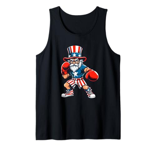 Man Playing Boxing 4th Of July Player Team Patriotic Tank Top von Boxer 4th Of July Costume