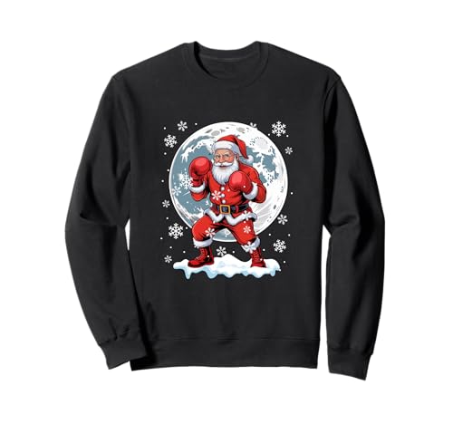 Santa Christmas Costume Playing Boxing Player Lover Kids Sweatshirt von Boxer Christmas Costume