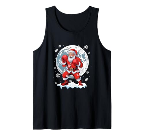 Santa Christmas Costume Playing Boxing Player Lover Kids Tank Top von Boxer Christmas Costume