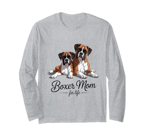 Boxerhund Mama fürs Leben Süß Langarmshirt Boxerhund Mama fürs Leben Süß Langarmshirt von Boxer Dog Co