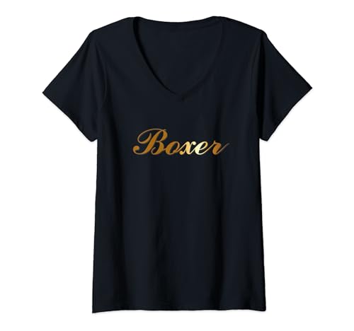 Damen Boxer-T-Shirt | Boxer-T-Shirt T-Shirt mit V-Ausschnitt von Boxer Dog tshirt Store