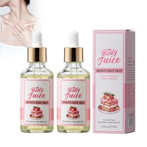 2 Stück Körperöl Massageöl,Body Juice Oil Strawberry Shortcake,120 ml Body Juice Oil,Body Juice Oil, Body Juice Oil Mango, for Women Hydrating and Moisturizing von Boxiatil