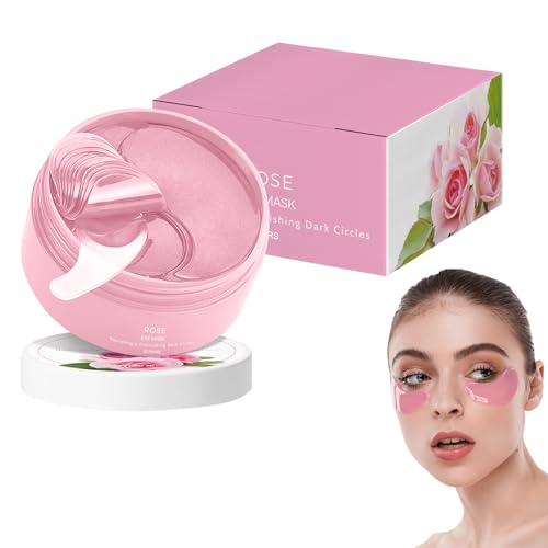 60pcs Augenpads, Hydrogel Augenpads, Puffiness Eye Patch Augenmaske Pad, Rose unter Augenflecken, Kollagen unter Augenmaske für geschwollene Augen und Taschen von Boxiatil