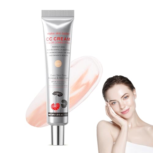 Pre-Make-up Concealer CC Creme helle Farbe, Verbessert den Teint & Spendet Feuchtigkeit,Volle Deckkraft Unsichtbare Poren Gesichtsabdeckung Makeup CC Creme Leicht (Licht) von Boxiatil