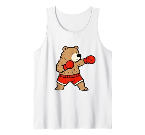 Herren Lustige Boxbär-Grafik Tank Top Herren Lustige Boxbär-Grafik Tank Top von Boxing Animal Humor Artwork