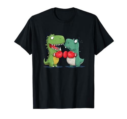 Coole Dinosaurier und Boxhandschuhe für Sport Jungen und Mädchen T-Shirt von Boxing Dinosaur Outfit