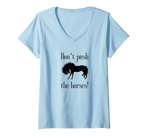 Damen Don't Push The Hoses Funny Ukrainian Boxing Boxer Meme T-Shirt mit V-Ausschnitt Damen Don't Push The Hoses Funny Ukrainian Boxing Boxer Meme T-Shirt mit V-Ausschnitt von Boxing Quotes & Memes