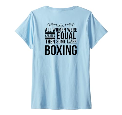 Damen ALLE FRAUEN LERNEN BOXEN Kämpferin Boxerin Coach Sport Girl T-Shirt mit V-Ausschnitt Damen ALLE FRAUEN LERNEN BOXEN Kämpferin Boxerin Coach Sport Girl T-Shirt mit V-Ausschnitt von Boxing Women