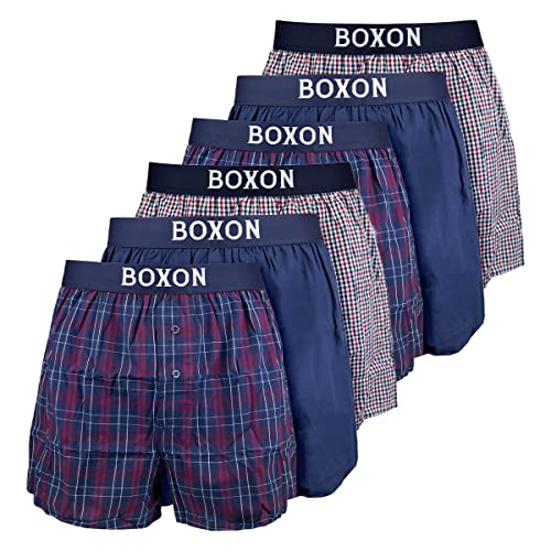 Boxon - Boxershorts - Web - 6er Pack (3XL Bordeux) von Boxon