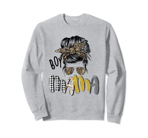 Boy Mama Shirt für Jungen mit Leopardenmuster Sweatshirt von Boy Mama Graphic Tees For Women