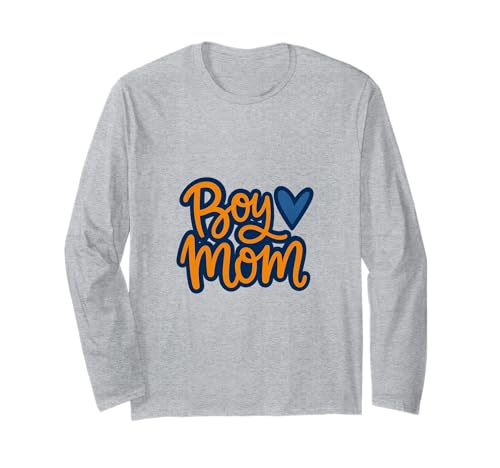Junge Mama Raising Jungen Muttertag Mama Mama Lustiger Spruch Langarmshirt von Boy Mom Designs