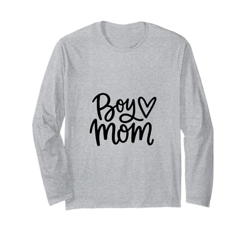 Junge Mama Raising Jungen Muttertag Mama Mama Lustiger Spruch Langarmshirt von Boy Mom Designs