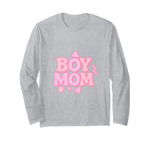 Junge Mama Raising Jungen Muttertag Mama Mama Lustiger Spruch Langarmshirt von Boy Mom Designs