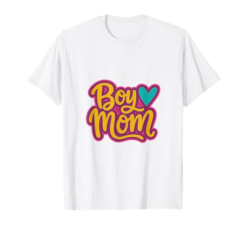 Junge Mama Raising Jungen Muttertag Mama Mama Lustiger Spruch T-Shirt von Boy Mom Designs