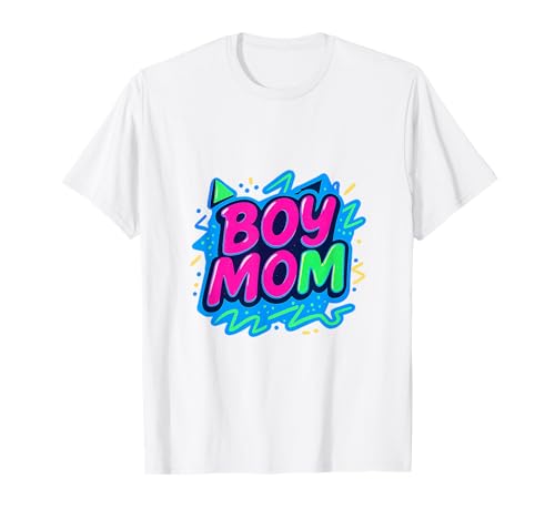 Junge Mama Raising Jungen Muttertag Mama Mama Lustiger Spruch T-Shirt von Boy Mom Designs