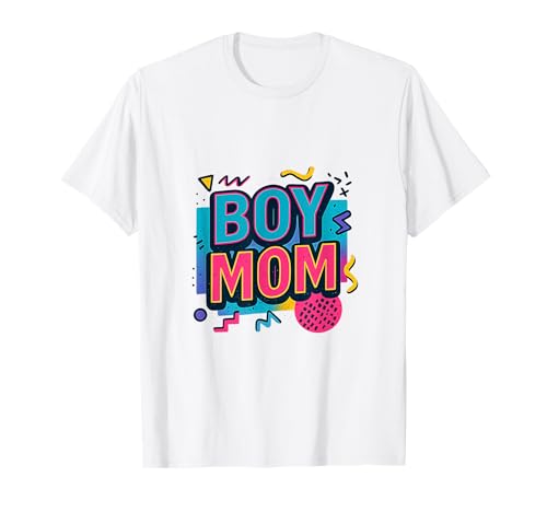 Junge Mama Raising Jungen Muttertag Mama Mama Lustiger Spruch T-Shirt von Boy Mom Designs
