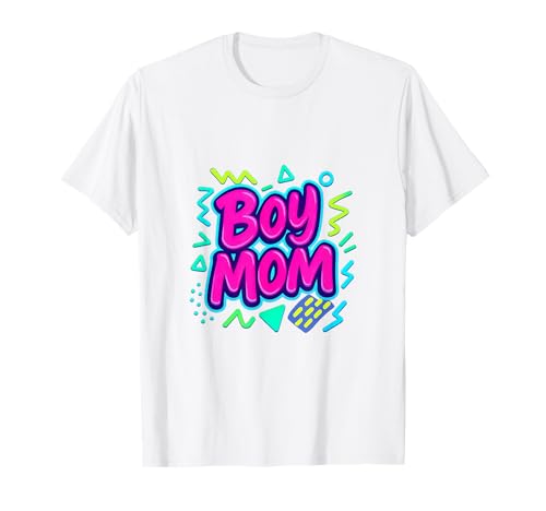 Junge Mama Raising Jungen Muttertag Mama Mama Lustiger Spruch T-Shirt von Boy Mom Designs