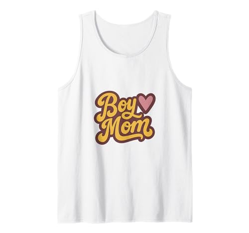 Junge Mama Raising Jungen Muttertag Mama Mama Lustiger Spruch Tank Top von Boy Mom Designs