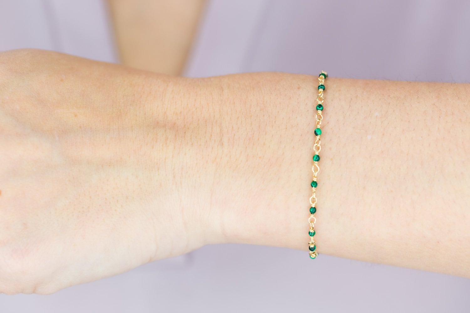 Grüner Malachit Edelstein Armband, Minimalist Schmuck, Perlen Zierliches Heilung Gold Filled Geschenk Für Sie Grüner Malachit Edelstein Armband, Minimalist Schmuck, Perlen Zierliches Heilung Gold Filled Geschenk Für Sie von BoyCherie