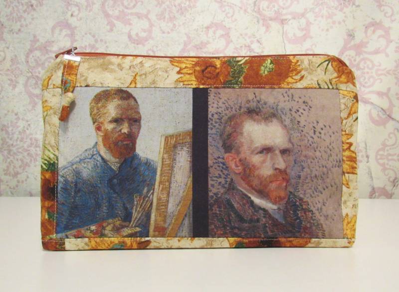 Van Gogh-Reißverschluss-Etui/Post-Impressionismus, Sonnenblumen, Reise Tasche von BoyHowdyClothing