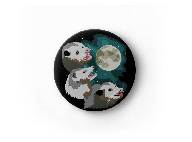 Drei Opossum Mond Pin - Lustiger Niedlicher 1, 5 "Button von BoyPilotGoods