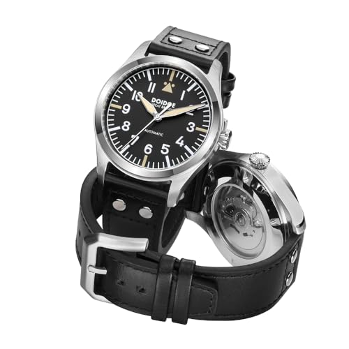 Boyarca Big Pilot Watch Japan NH35 Automatikwerk Flieger Mechanische Herren Armbanduhr Saphirglas Edelstahlgehäuse Echtes Lederband Leuchtend Wasserdicht Uhren, Schwarz A1 Boyarca Big Pilot Watch Japan NH35 Automatikwerk Flieger Mechanische Herren Armbanduhr Saphirglas Edelstahlgehäuse Echtes Lederband Leuchtend Wasserdicht Uhren, Schwarz A1 von Boyarca