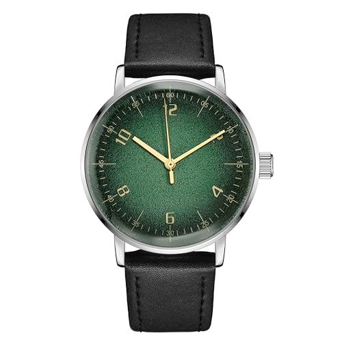 Boyarca Mechanische Vintage-Uhr mit gewölbtem Glasspiegel und 40-mm-Gehäuse, lässige und minimalistische mechanische Armbanduhr mit Handaufzug, für Damen und Herren, Silberfarben, Grün Boyarca Mechanische Vintage-Uhr mit gewölbtem Glasspiegel und 40-mm-Gehäuse, lässige und minimalistische mechanische Armbanduhr mit Handaufzug, für Damen und Herren, Silberfarben, Grün von Boyarca