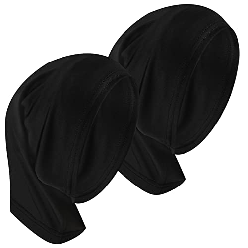 Boyiee 2 Stück Hijab Kopftücher Hijab Tube Elastische Hijab Unterschals Atmungsaktive Hijab Kappen für Frauen (Schwarz) von Boyiee