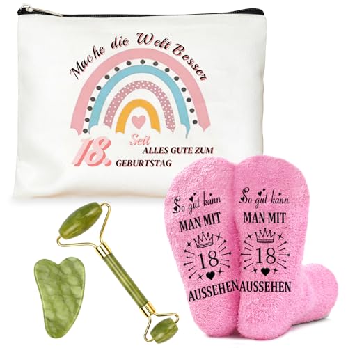 18. Geburtstag Mädchen Kosmetiktasche Geburtstag Make Up Tasche, Geschenke Zum 18. Geburtstag Mädchen Lustige Socken, Geschenk 18 Geburtstagsgeschenk Frau (18. Geburtstag) von Boyigog