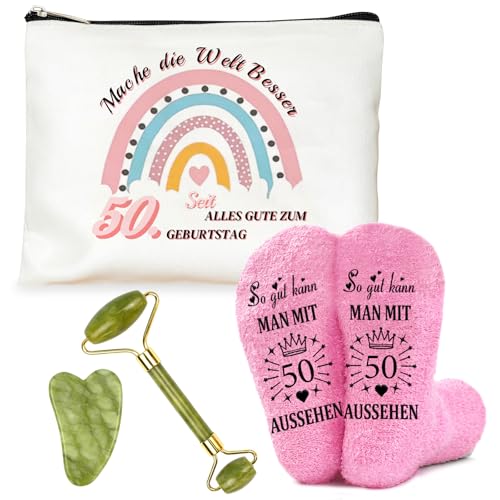 50. Geburtstag Damen Kosmetiktasche 50. Geburtstag Make Up Tasche, Geschenke Zum 50. Geburtstag Lustige Socken Damen, Geschenk 50 Geburtstagsgeschenk Frau (50. Geburtstag) von Boyigog