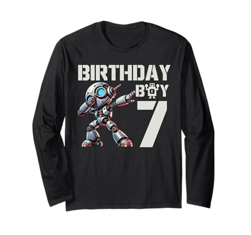 Jungen Roboter Party Roboter 7. Geburtstag Shirt Kinder 7. Geburtstag Langarmshirt Jungen Roboter Party Roboter 7. Geburtstag Shirt Kinder 7. Geburtstag Langarmshirt von Boys 7 Years Robot Party Robot 7th Birthday shirt