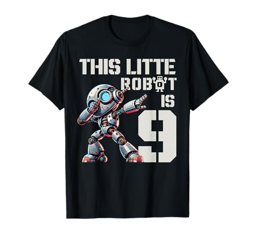 Jungen Roboter Party Roboter 9. Geburtstag Shirt Kinder 9. Geburtstag T-Shirt von Boys 9 Years Robot Party Robot 9th Birthday shirt