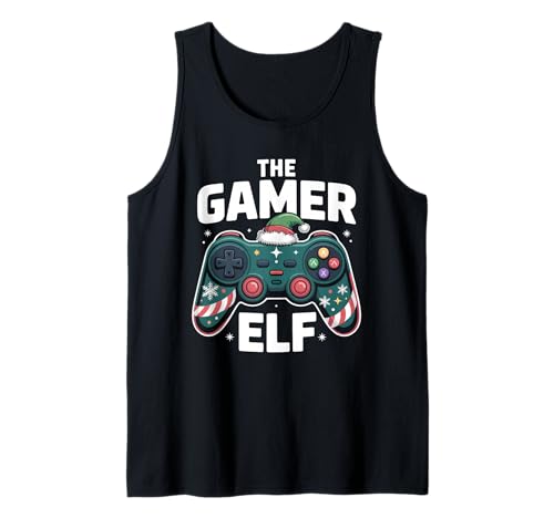 The Gamer Elf Videospiele für Jungen, Herren, Kinder Tank Top von Boys Christmas Elf Funny Gaming